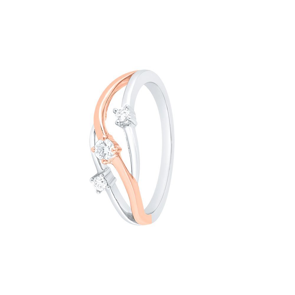 Swirl Design Diamond and Platinum Finger Ring-Rings-PRG24K60