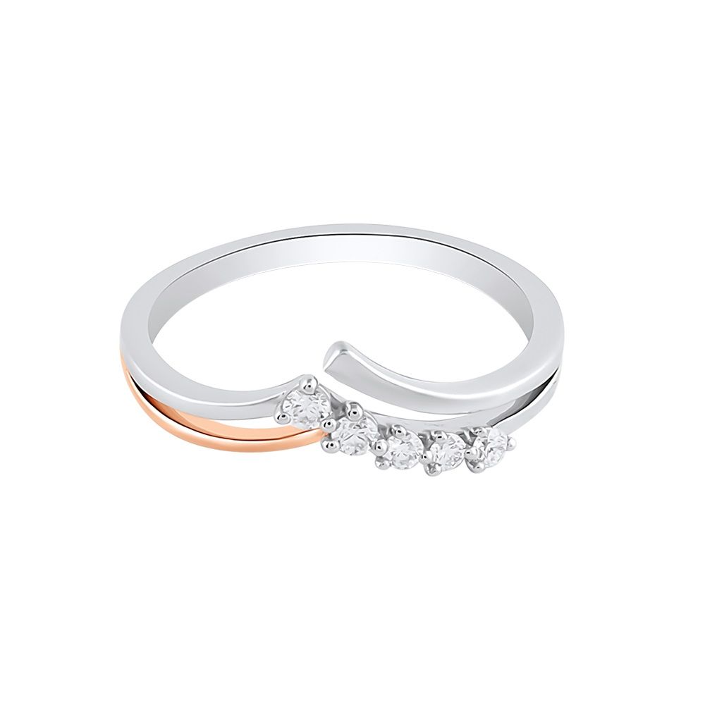 Reliable Diamond Studded Platinum Finger Ring-Rings-PRG24K61