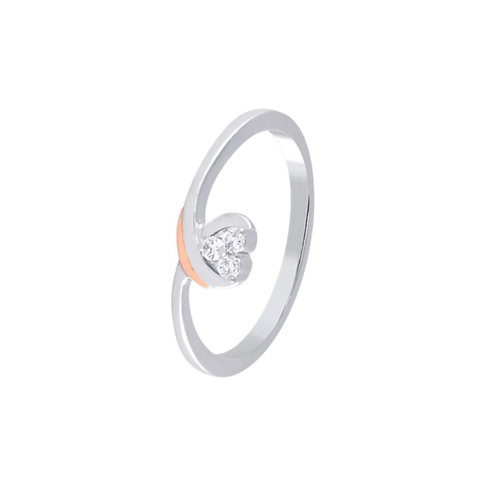 Exceptional Diamond Embellished Platinum Finger Ring-Rings-PRG24K62