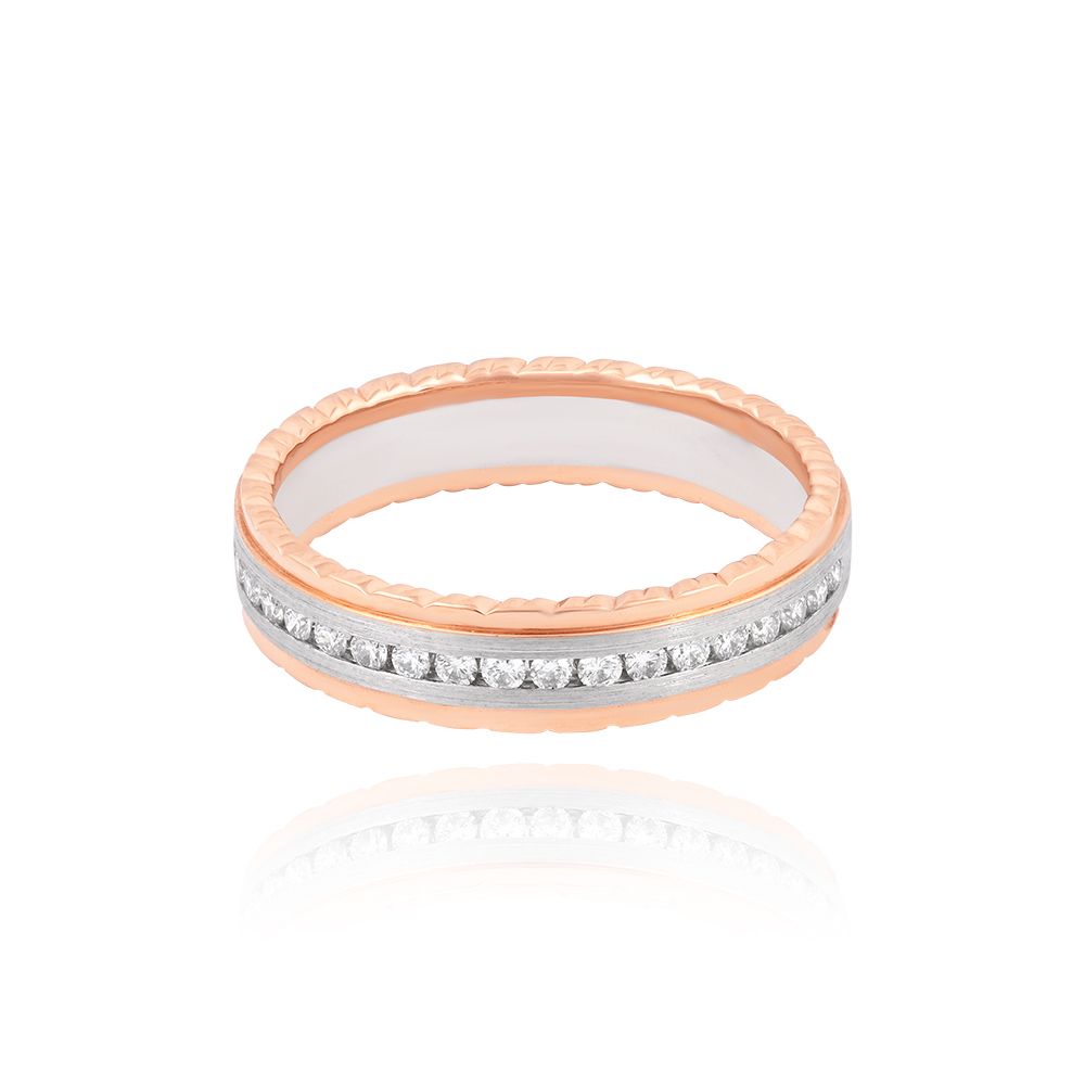 Lustrous Dual Metal Platinum Ring-Rings-PRG24K67
