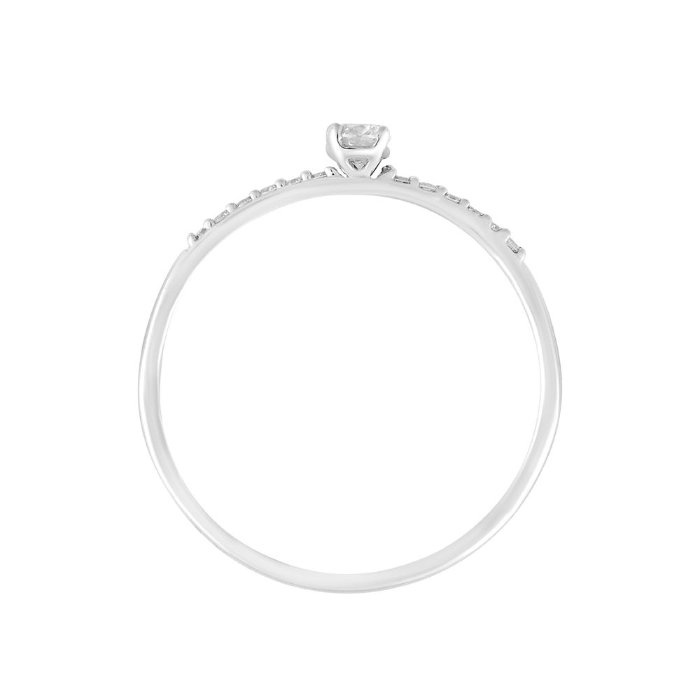 Pure Elegance Platinum Diamond Ring-Rings-PRG24K74