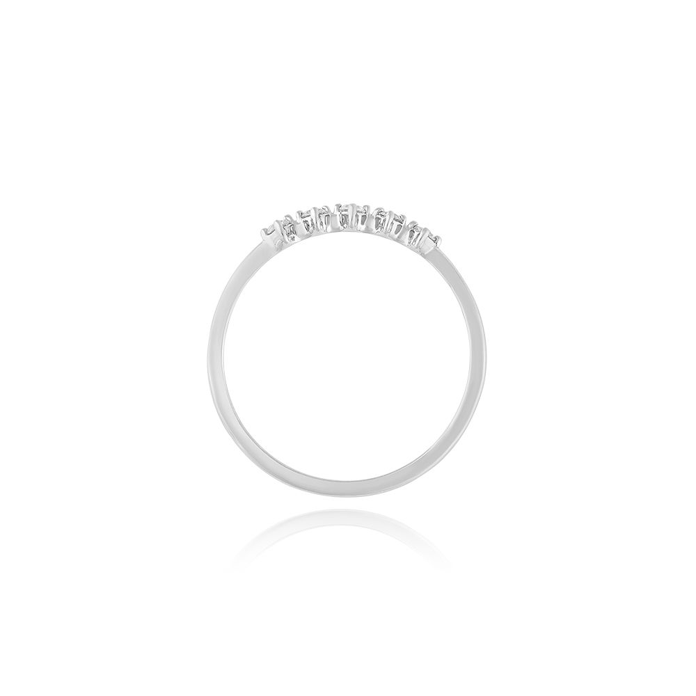 5 Stone Platinum Diamond Ring-Rings-PRG24K77