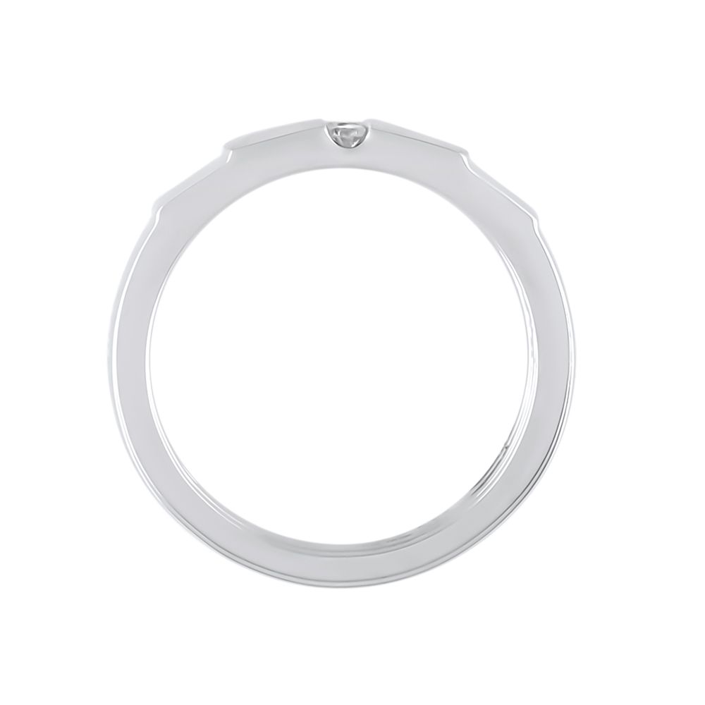 Sleek Platinum Ring For Men-Rings-PRG24M03