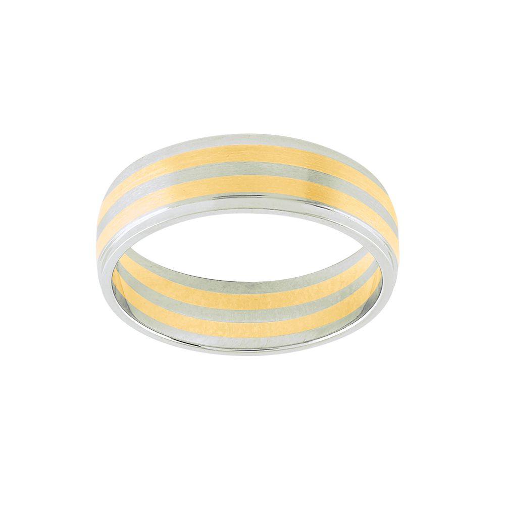 Dapper Platinum Dual Metal Ring For Men-Rings-PRG24M13