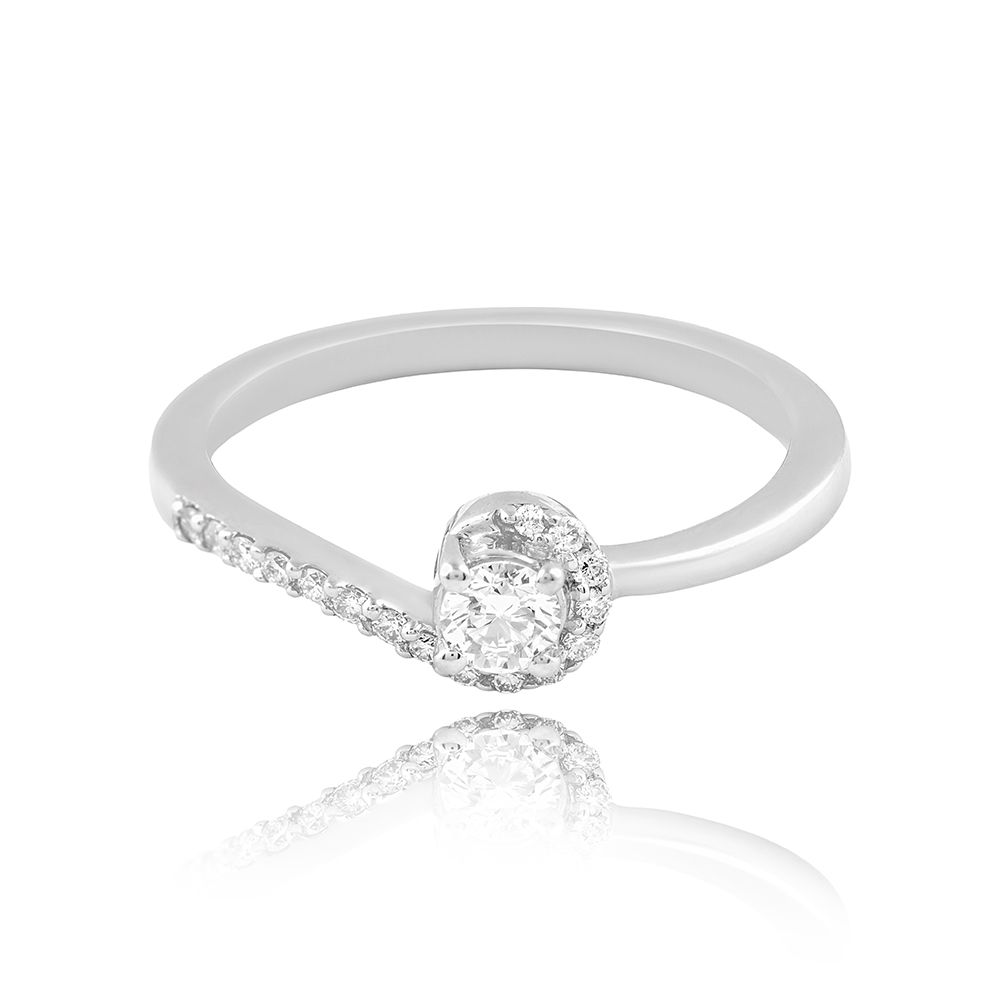 Brilliance Platinum Diamond Ring-Rings-PRG25K17