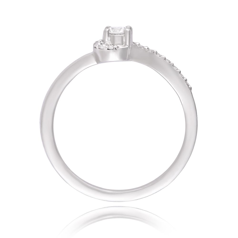 Brilliance Platinum Diamond Ring-Rings-PRG25K17