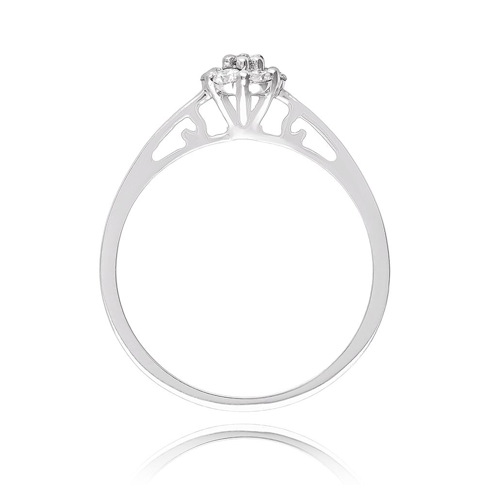 Diamond Floral Cluster Ring-Rings-PRG25M05