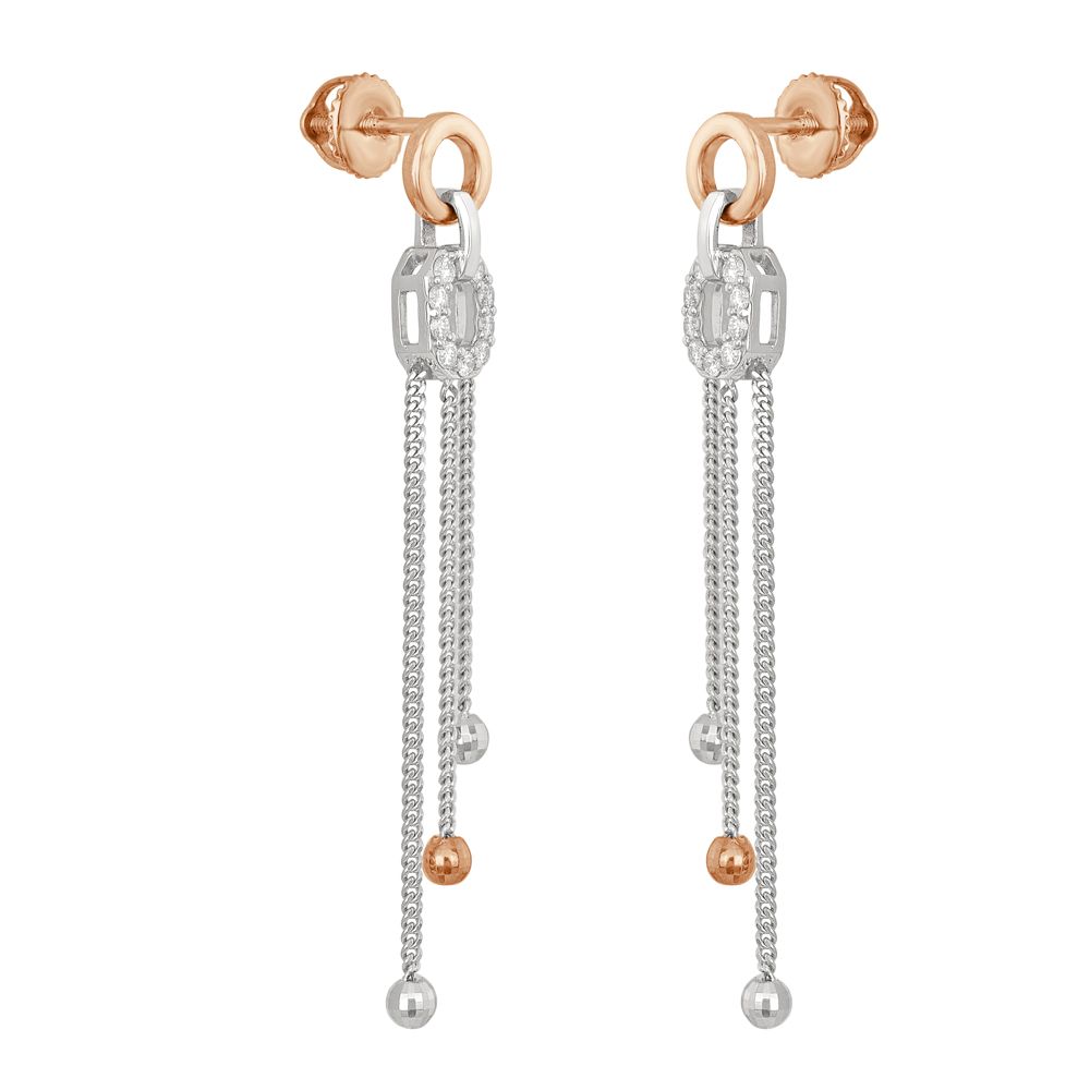 Luminous Splendor Diamond Platinum Necklace Set-Platinum-PNS20002-D200O0D