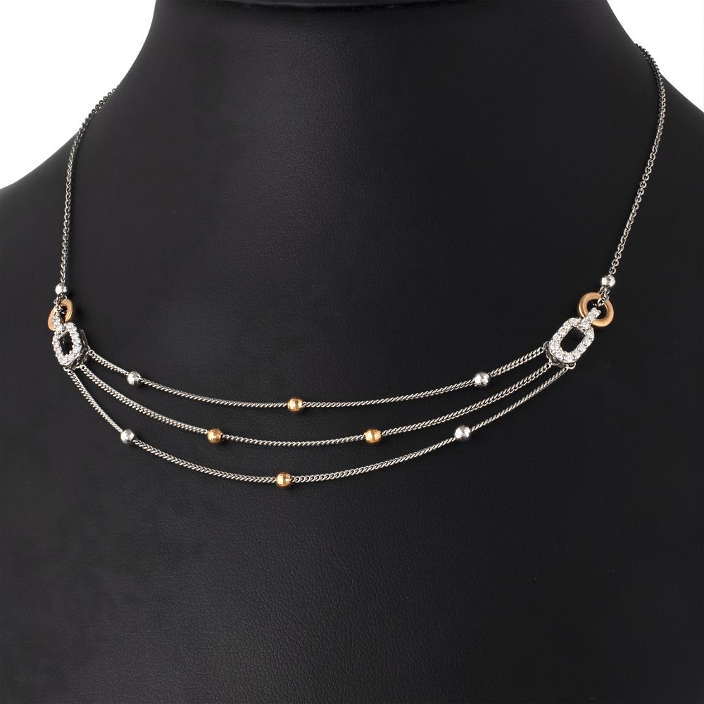 Buy Luminous Splendor Diamond Platinum Necklace Set PNS20002