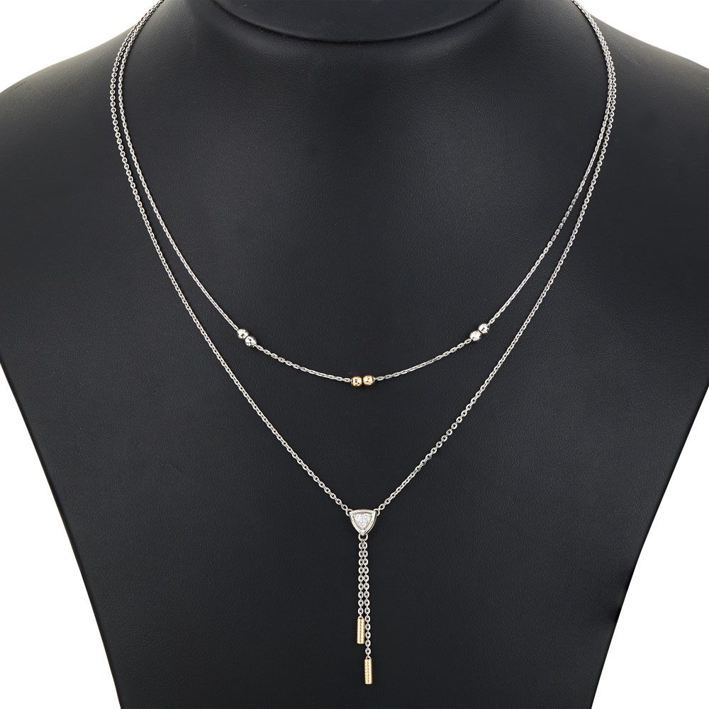 Buy Functional Everyday Necklace in Platinum and Rose Gold