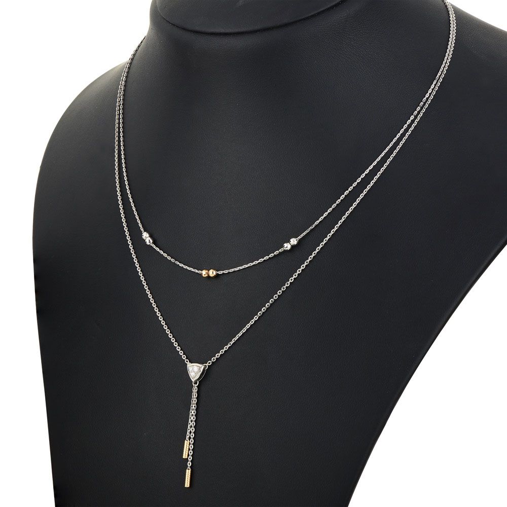 Buy Functional Everyday Necklace in Platinum and Rose Gold