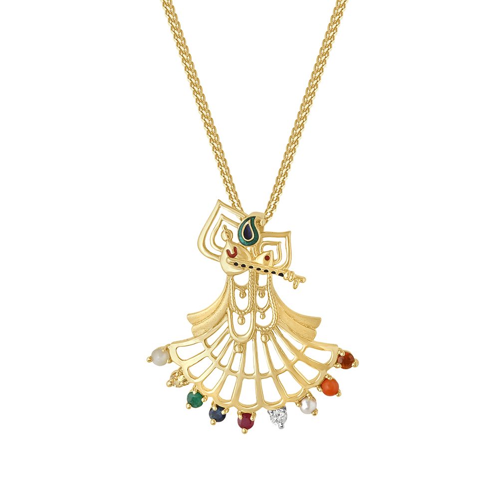 Buy Krishna Navratna Pendant SDV17005-D207R0B Online at