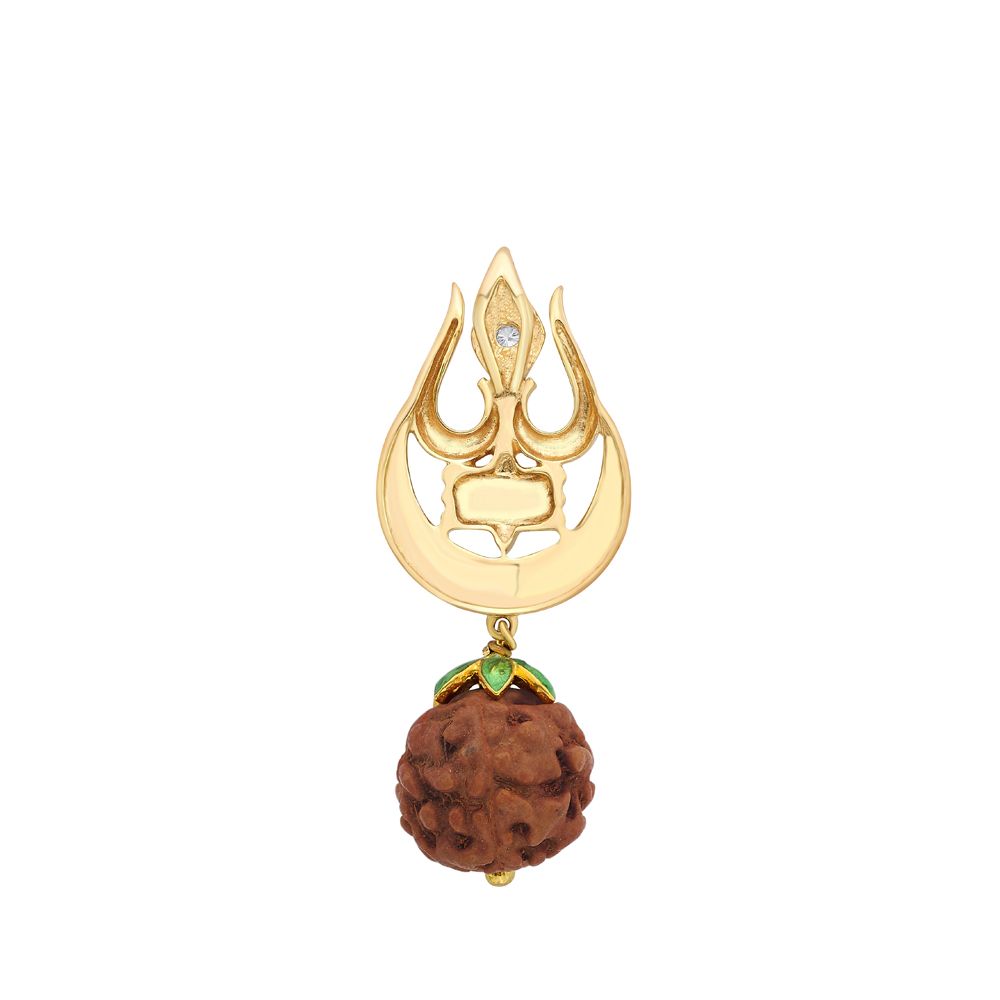 Spiritual Shiva Yellow Gold Pendant-Pendants-SMA15007-D309R0B