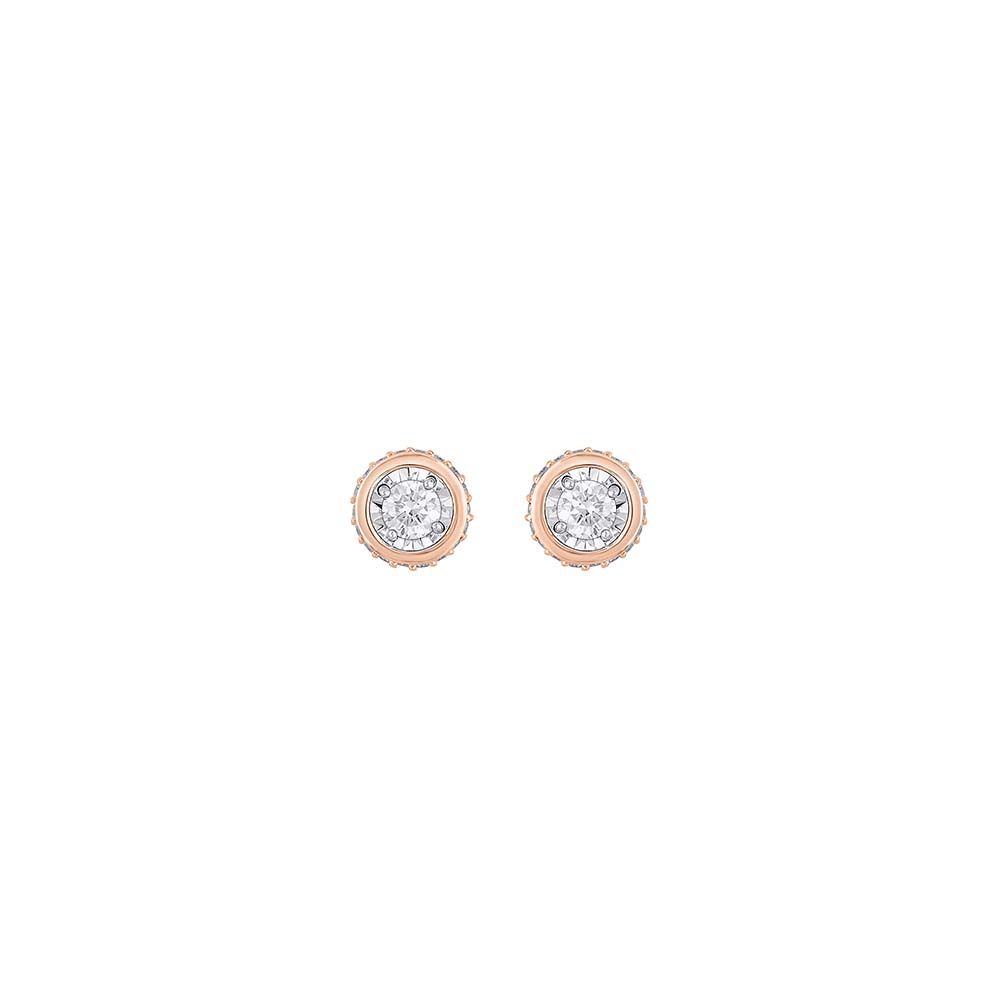 Classic Round Diamond Stud Earrings-Earrings-WER23001-D400X0B