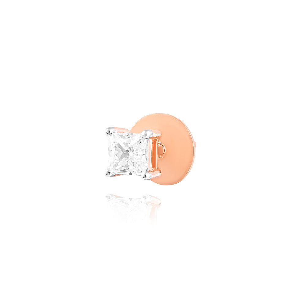 Square Diamond Stud-Earrings-WER25I03-D300X3B