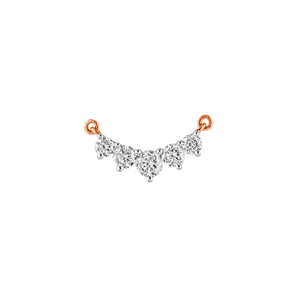 Attractive Diamond and Rose Gold Crown Star Mangalsutra-All Jewellery-WMG23005-A300XCB