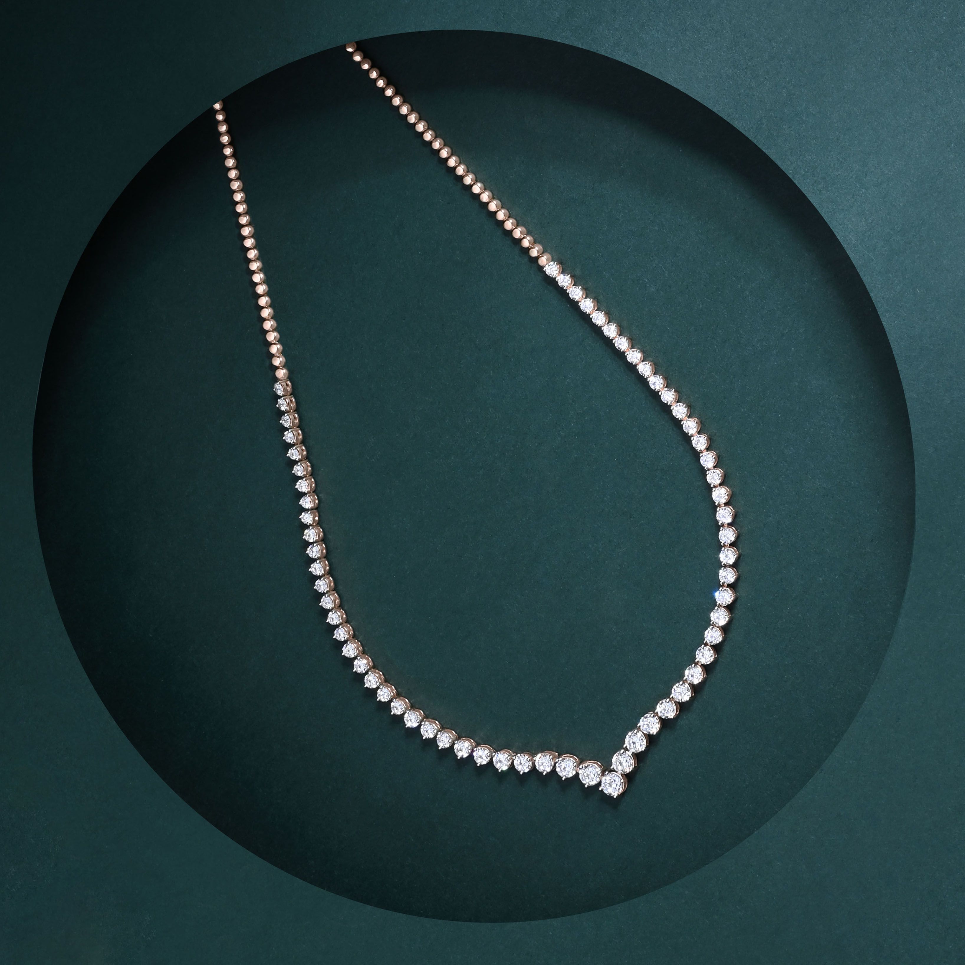 Whispering Rose Gold String Necklace in 18KT-Necklaces-WNK24C01-A300X2B