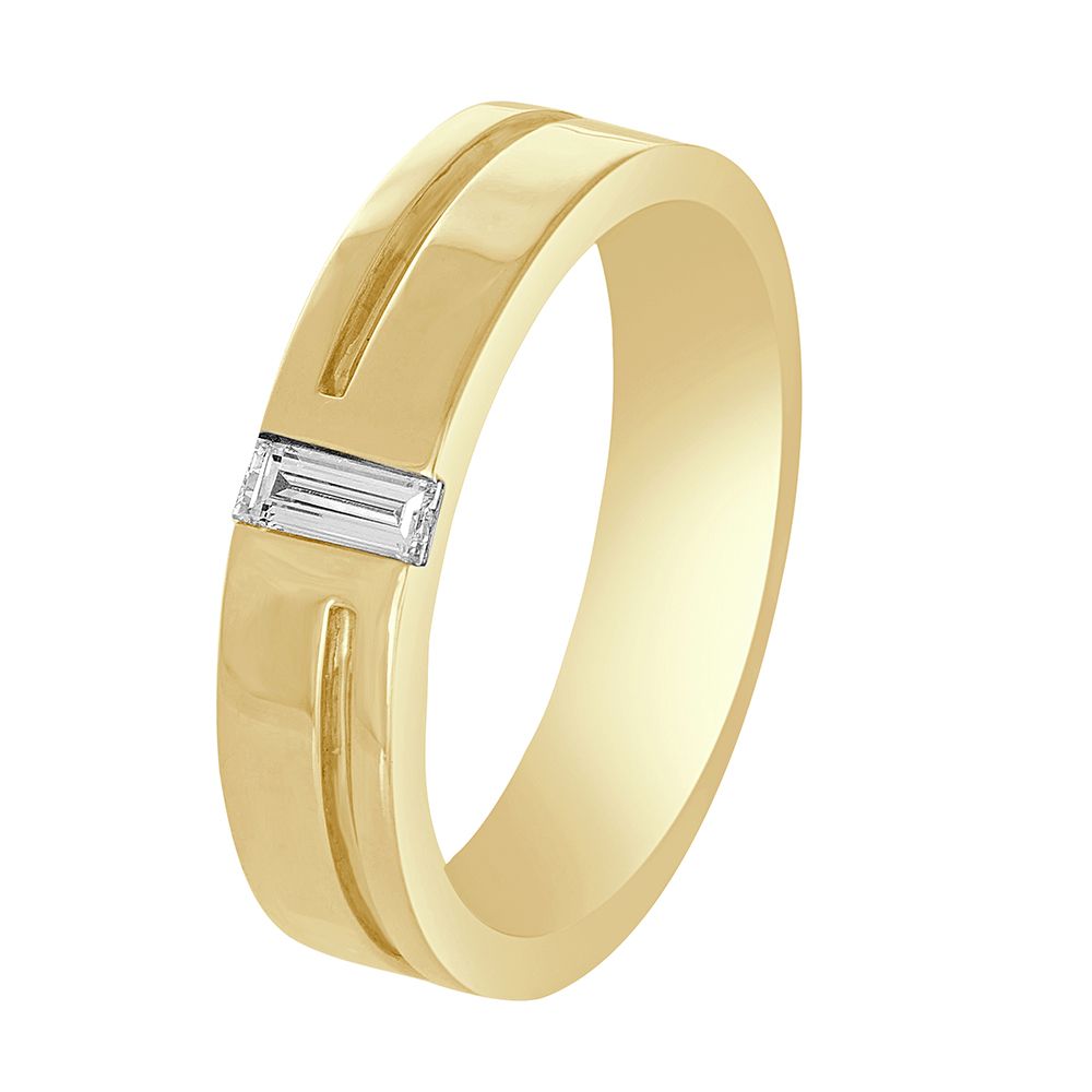 Mens Brilliant Gold Band-Rings-WMR23001
