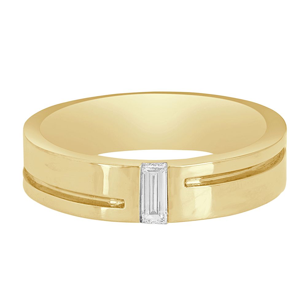Mens Brilliant Gold Band-Rings-WMR23001