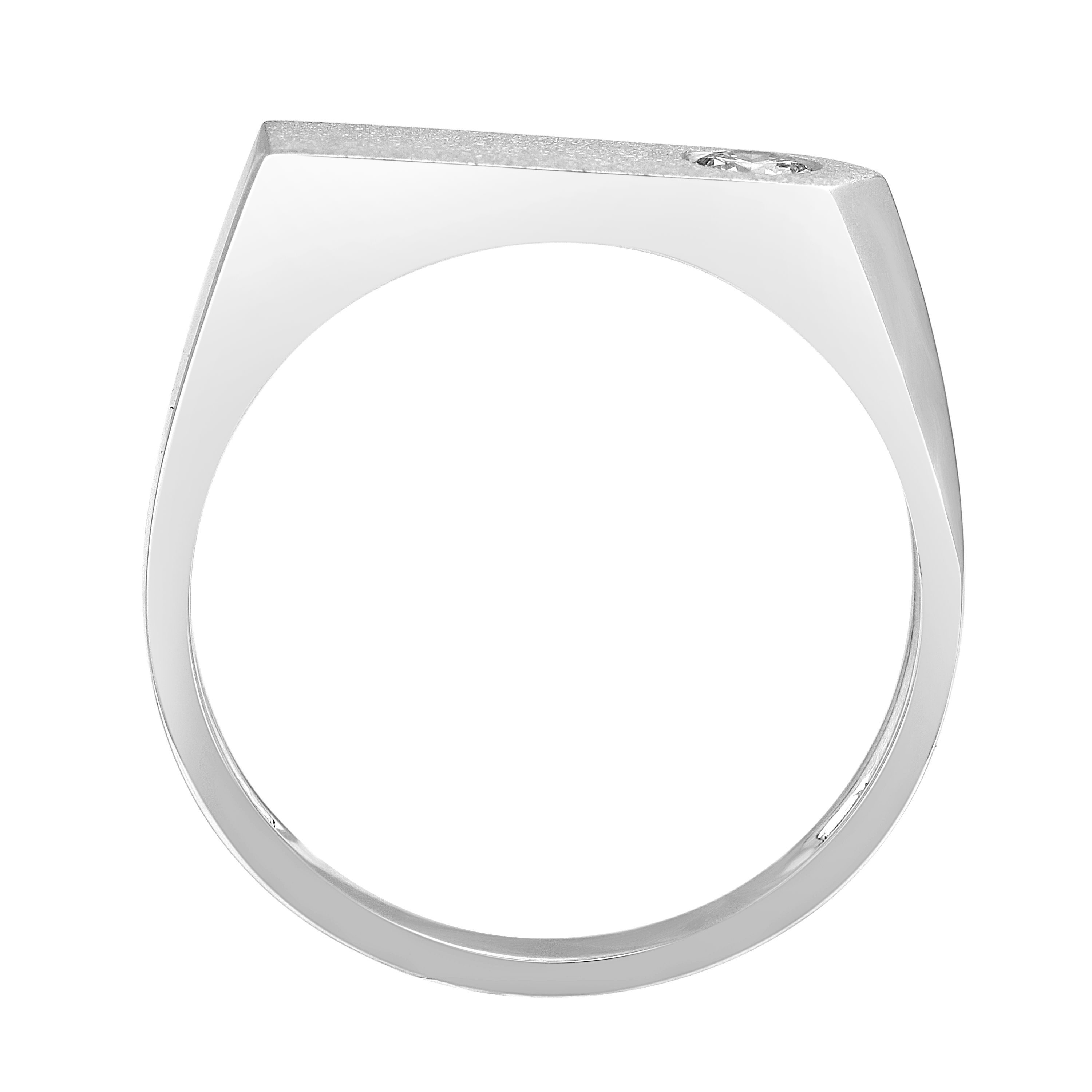 Stylish Solitaire Platinum Ring For Men-Rings-WMR23002