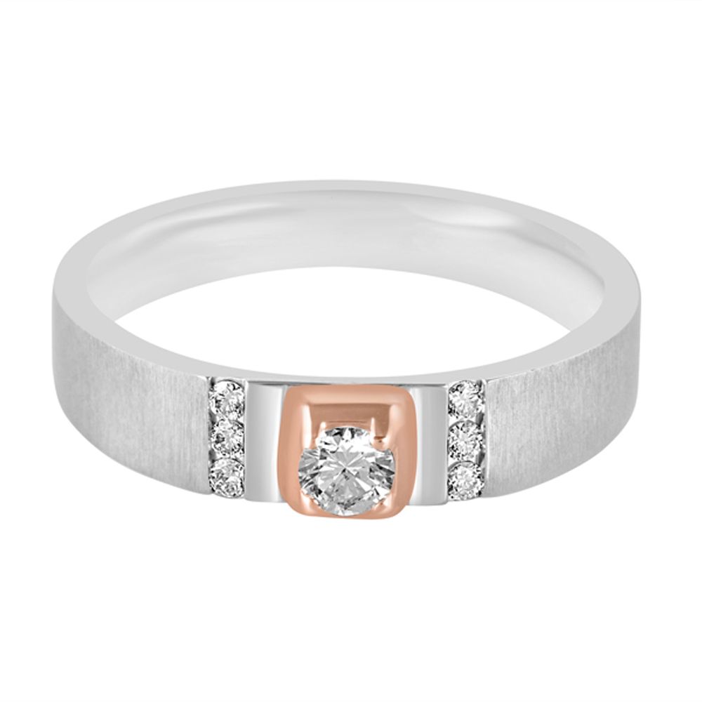 Understated Diamond and Platinum Mens Ring-Rings-WMR23006-D300OPD