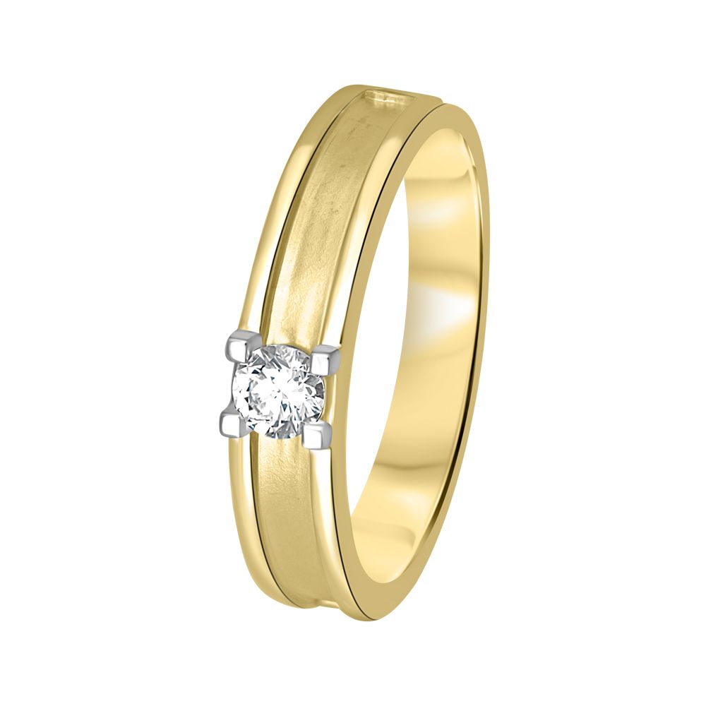 18KT Yellow Gold and Diamond Finger Ring-Rings-WMR23012