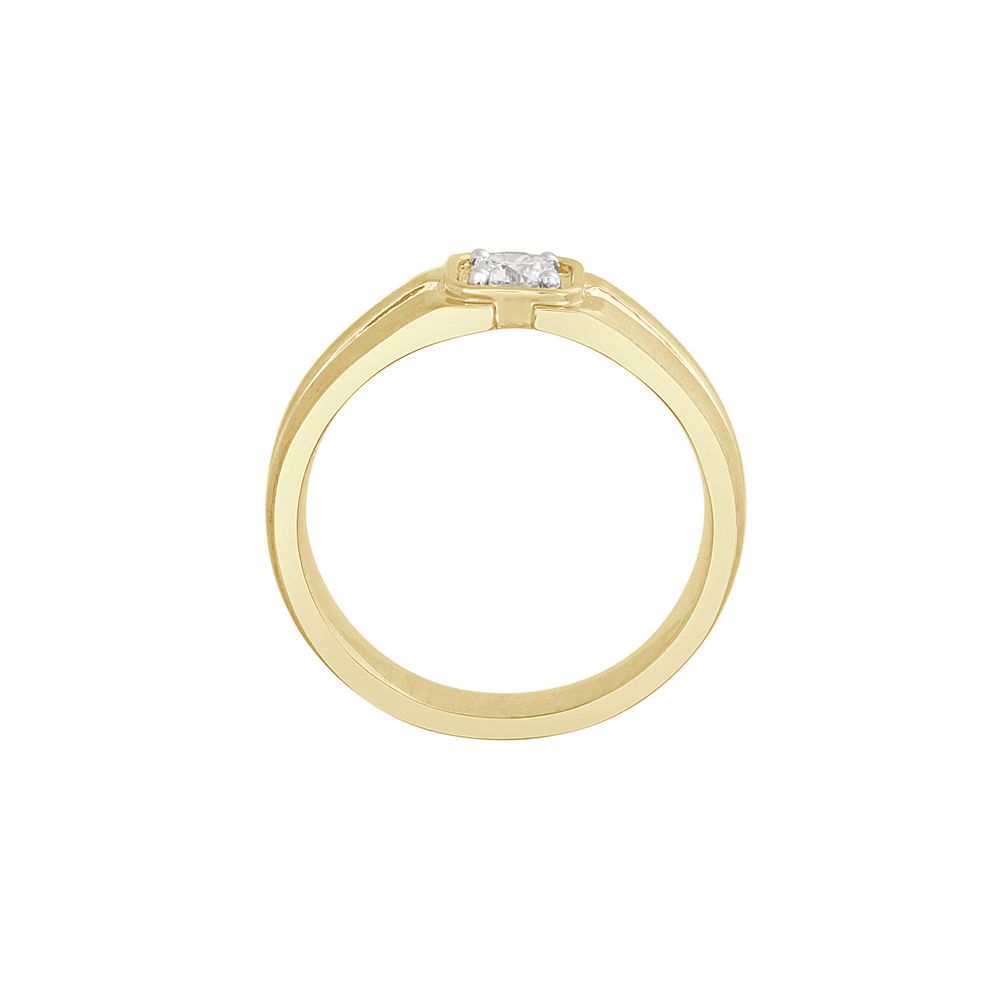 Subtle 18KT Yellow Gold Mens Finger Ring-Rings-WMR23014
