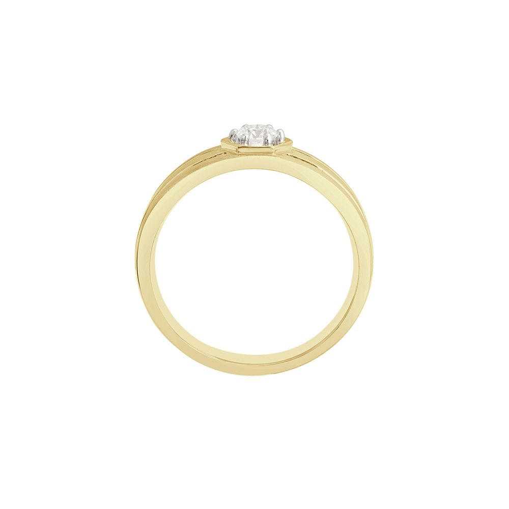 Classic 18KT Yellow Gold Mens Finger Ring-Rings-WMR23015