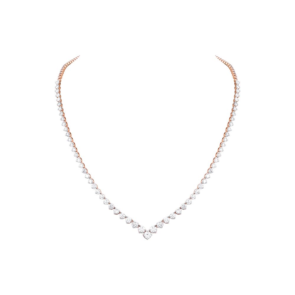 Whispering Rose Gold String Necklace in 18KT-Necklaces-WNK24C01-A300X2B