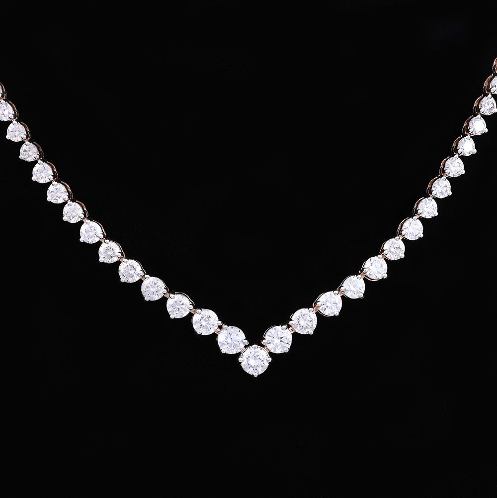 Whispering Rose Gold String Necklace in 18KT-Necklaces-WNK24C01-A300X2B
