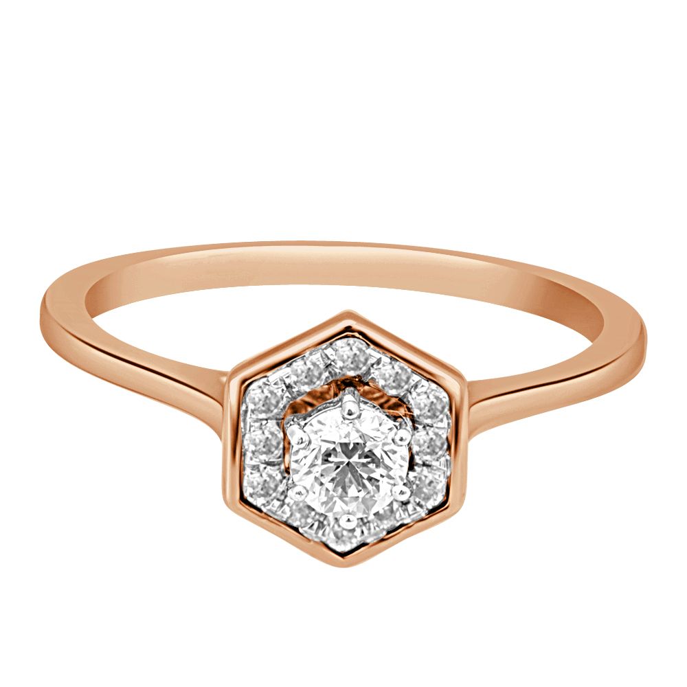 Geometric Patterned Ring with Diamonds-Rings-WRG23001