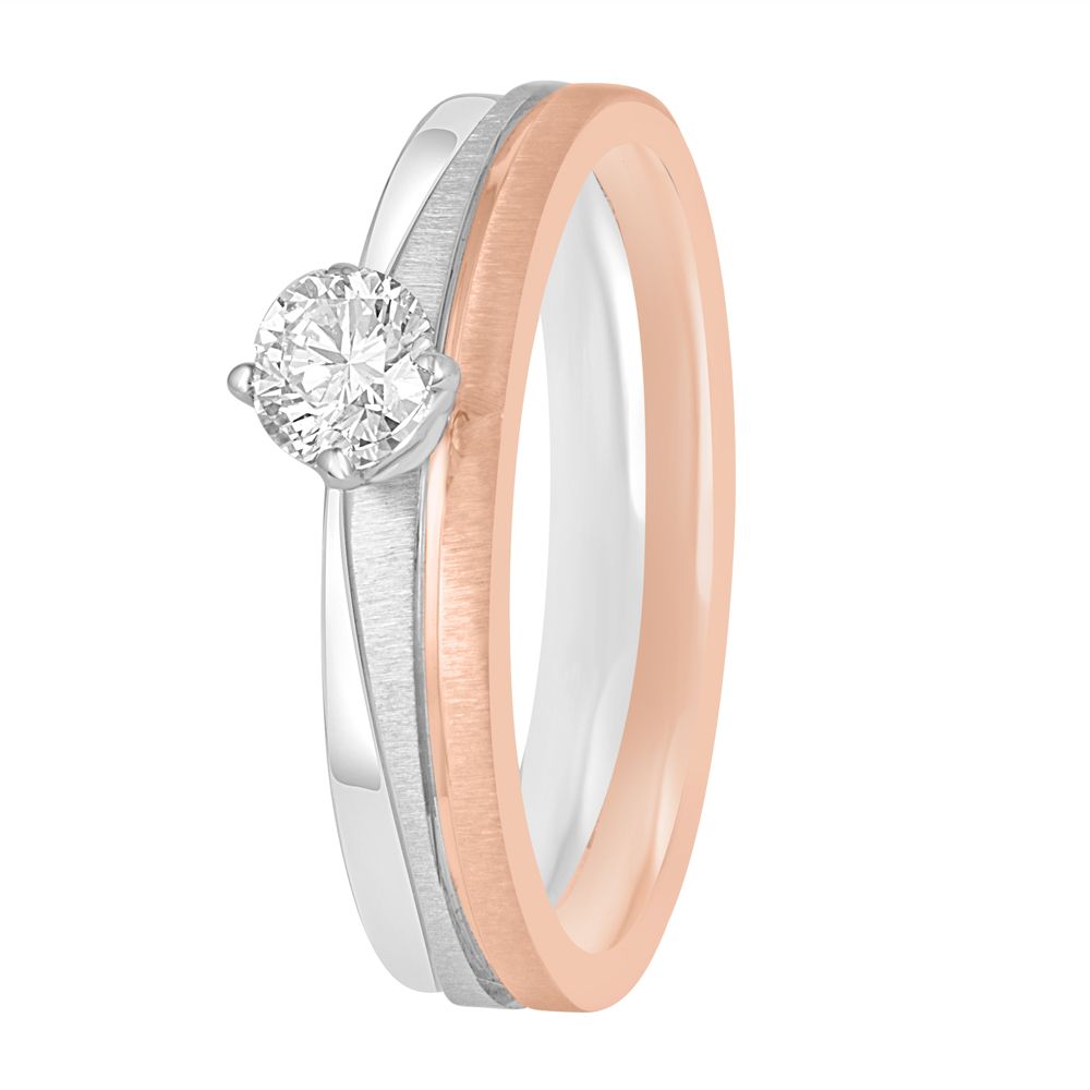 Trendy Two-toned 950Pt Ring-Rings-WRG23006