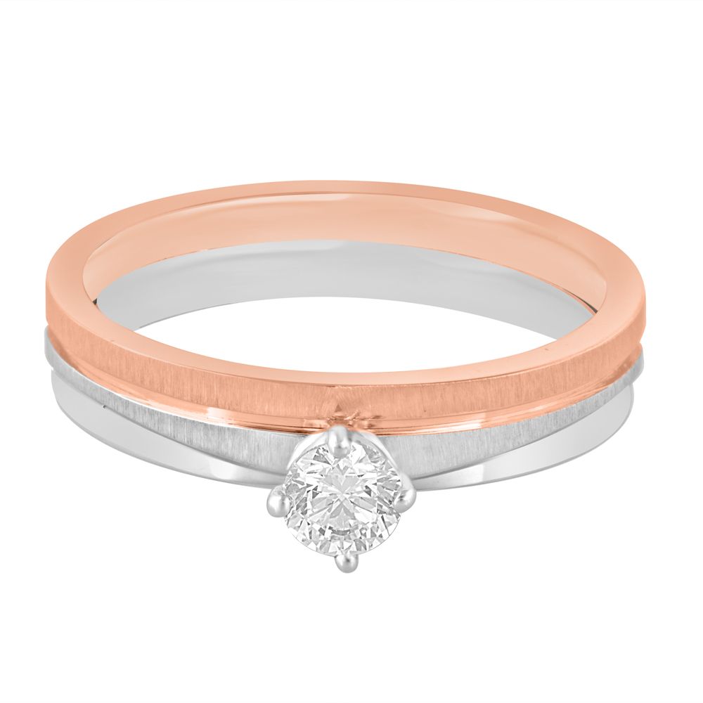 Trendy Two-toned 950Pt Ring-Rings-WRG23006