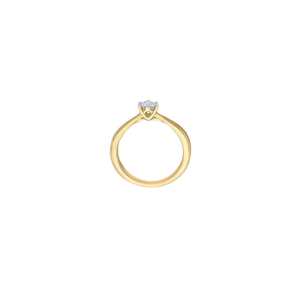 Sparkling Solitaire Diamond Ring Crafted in 18KT Yellow Gold-Rings-WRG23010