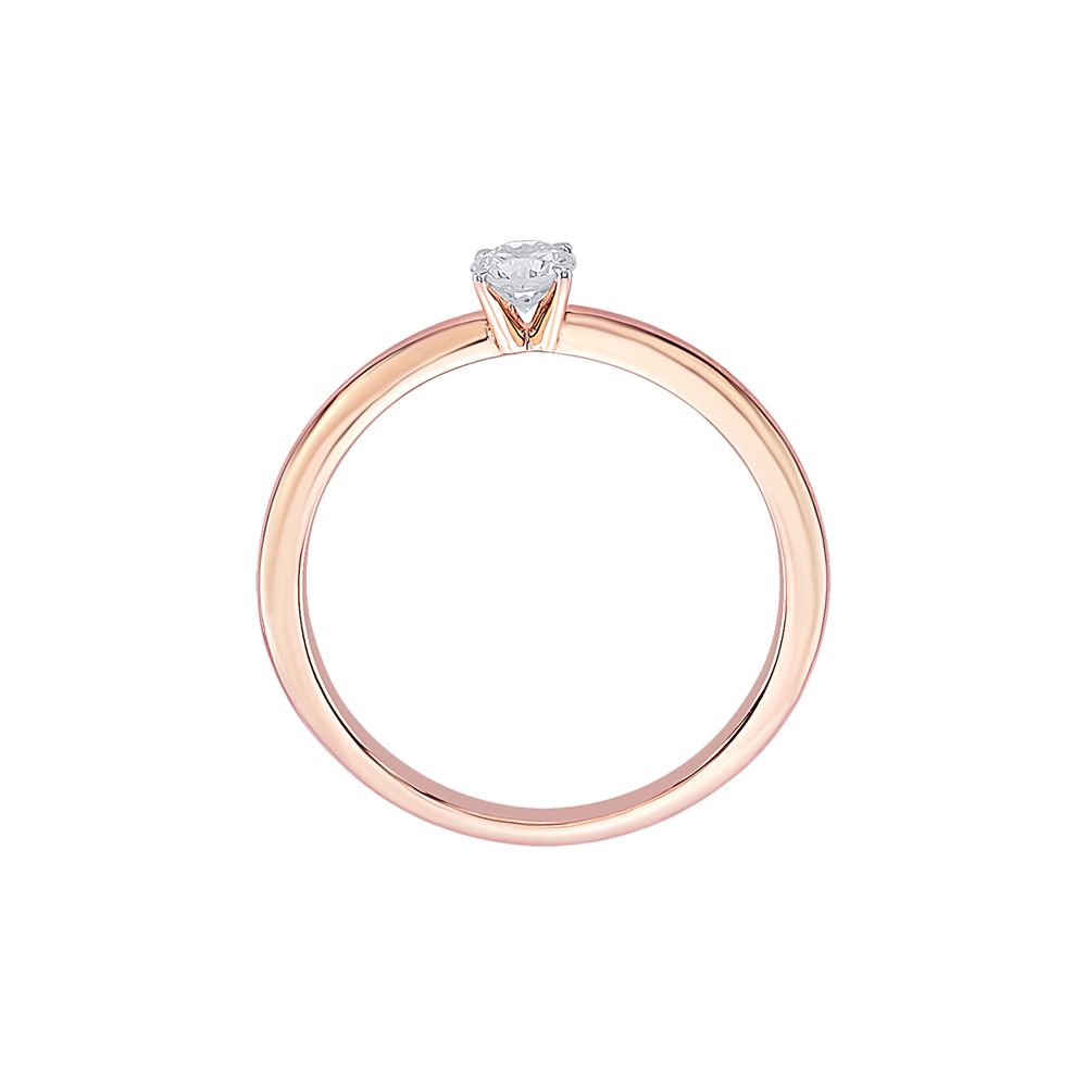 Beautiful Diamond Solitaire Ring in 18KT Rose Gold-Rings-WRG23012