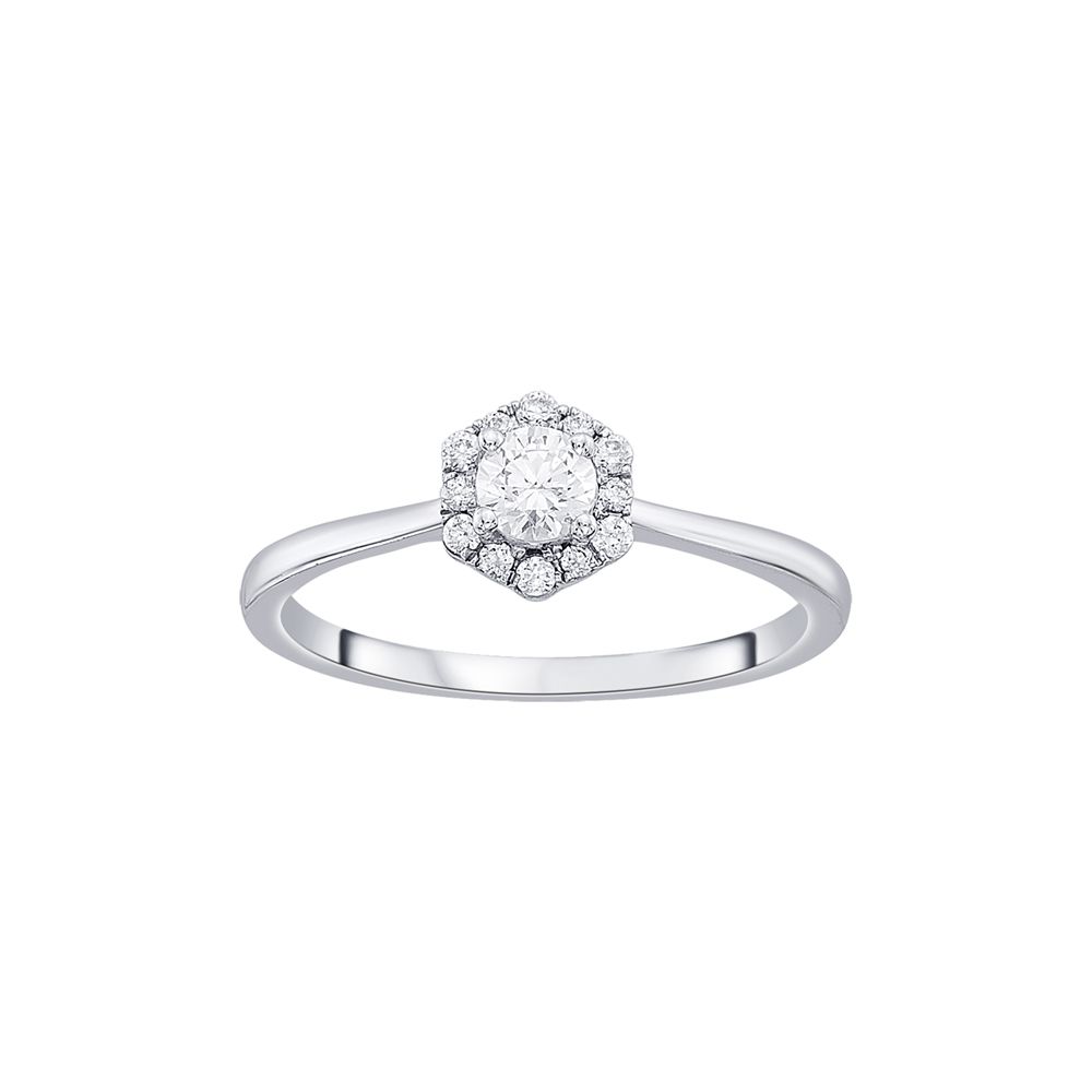 Subtle Diamond and Platinum Finger Ring-Diamond-WRG23013