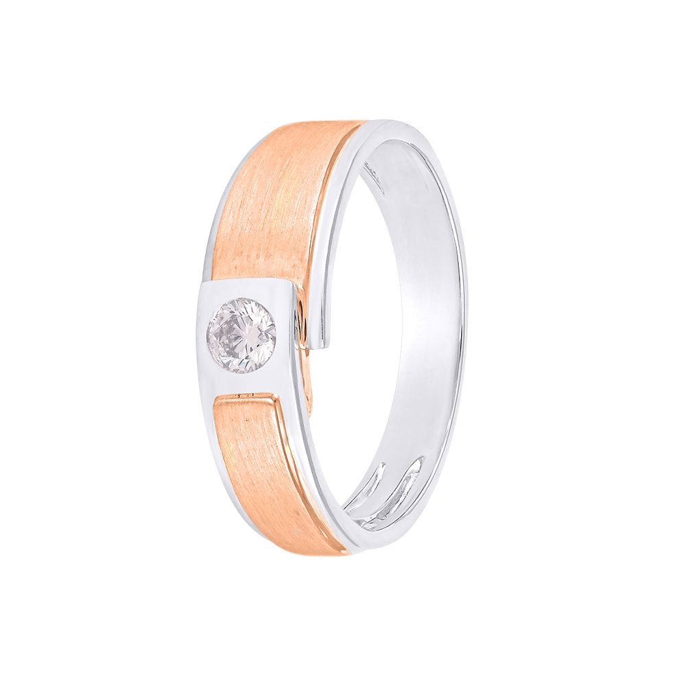 Eclectic Dual Toned Diamond Mens Band-Diamond-WRG24M01