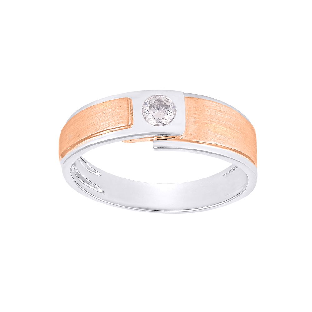 Eclectic Dual Toned Diamond Mens Band-Diamond-WRG24M01