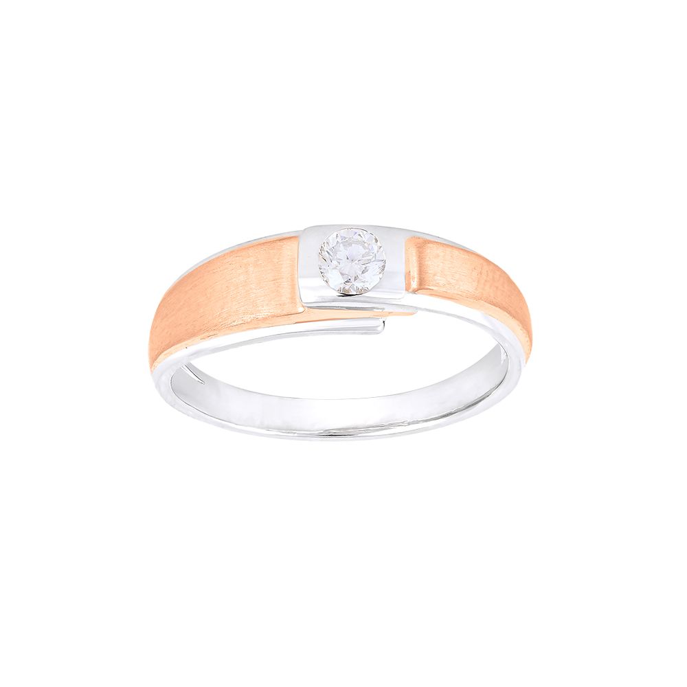 Eclectic Dual Toned Diamond Band-Diamond-WRG24M02