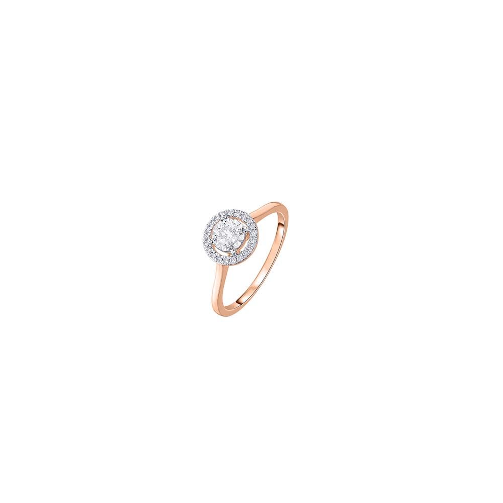 Elegant Diamond and Rose Gold Finger Ring-Fathers day-WRG24V01
