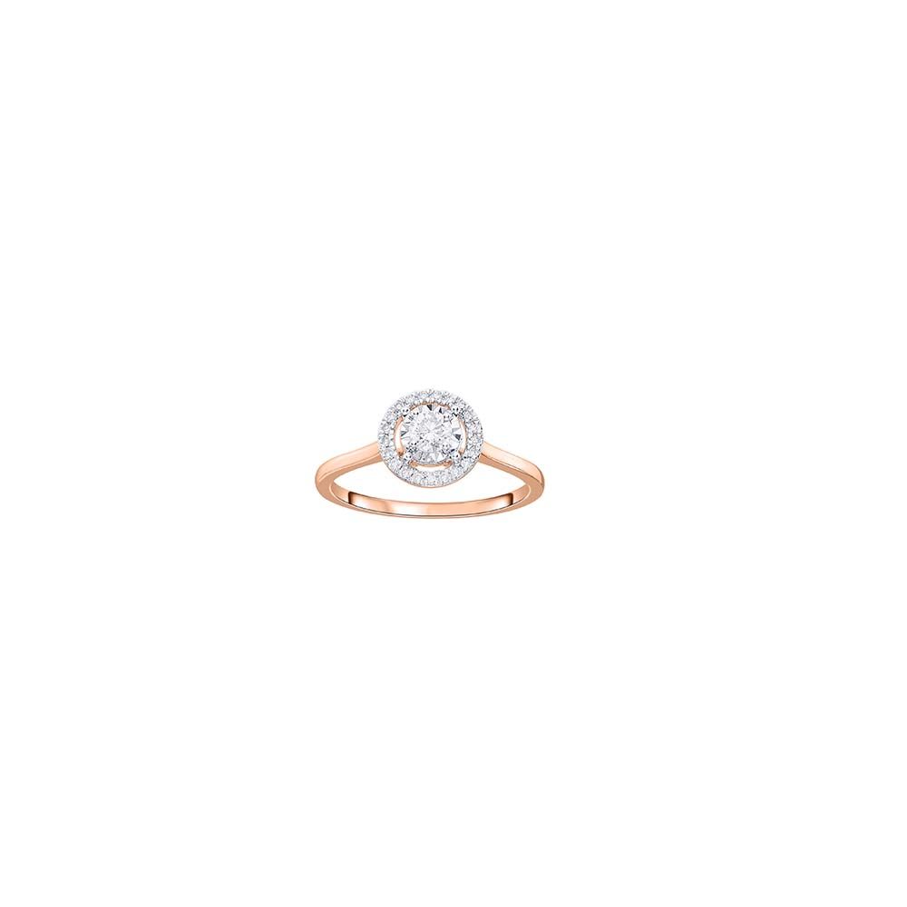 Elegant Diamond and Rose Gold Finger Ring-Fathers day-WRG24V01