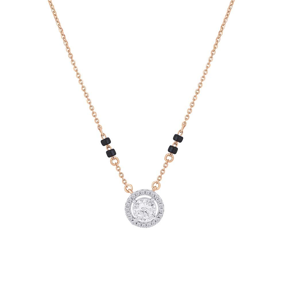 Elegant Diamond and Rose Gold Mangalsutra -Fathers day-WTS24V01-D900X0C