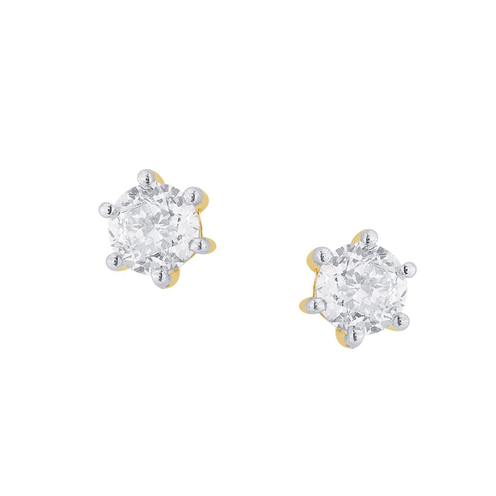 Contemporary Diamond Studs-Earrings-YER19006-A400R0B