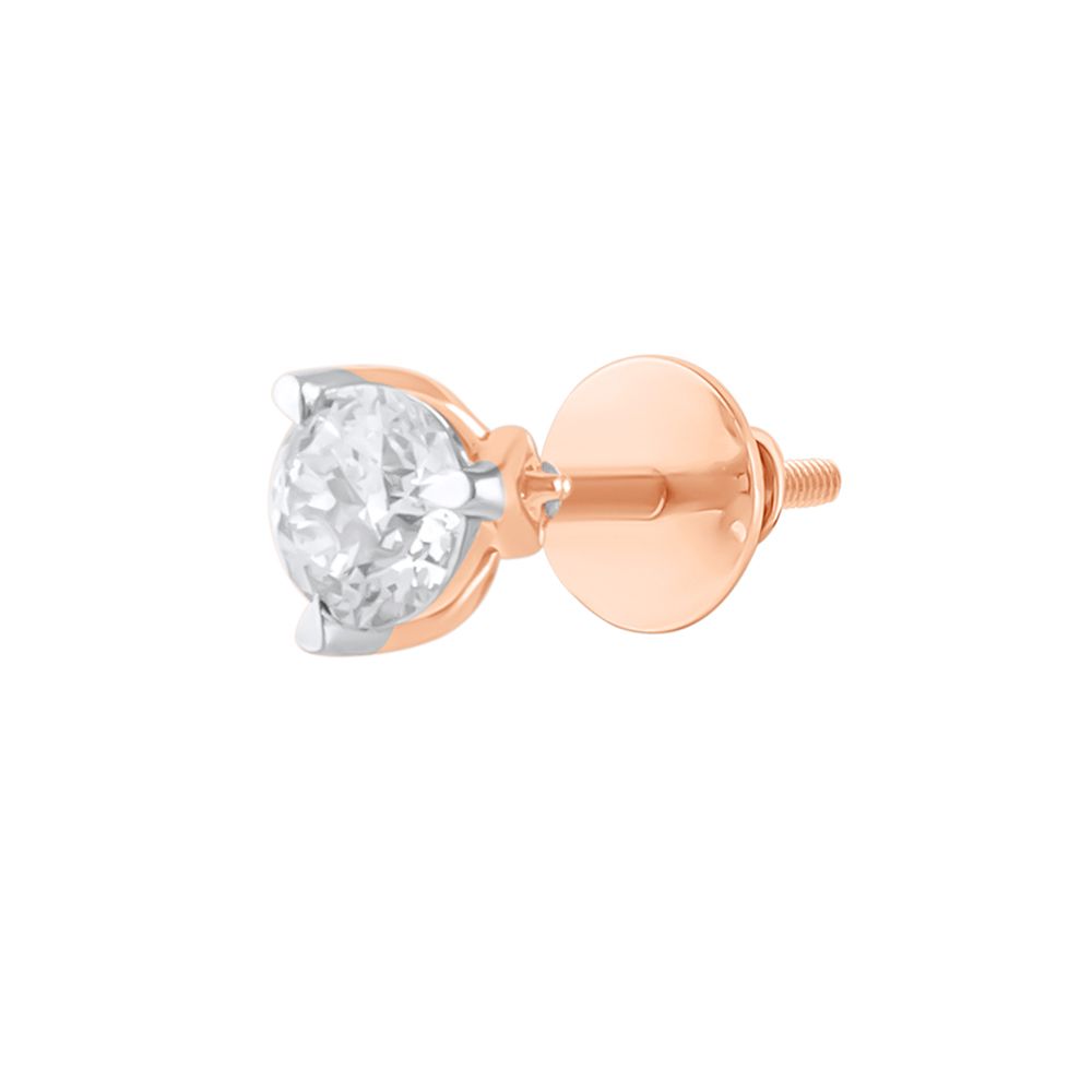 Subtle Rose Gold and Diamond Studs-Earrings-YER24I01-M300X0B