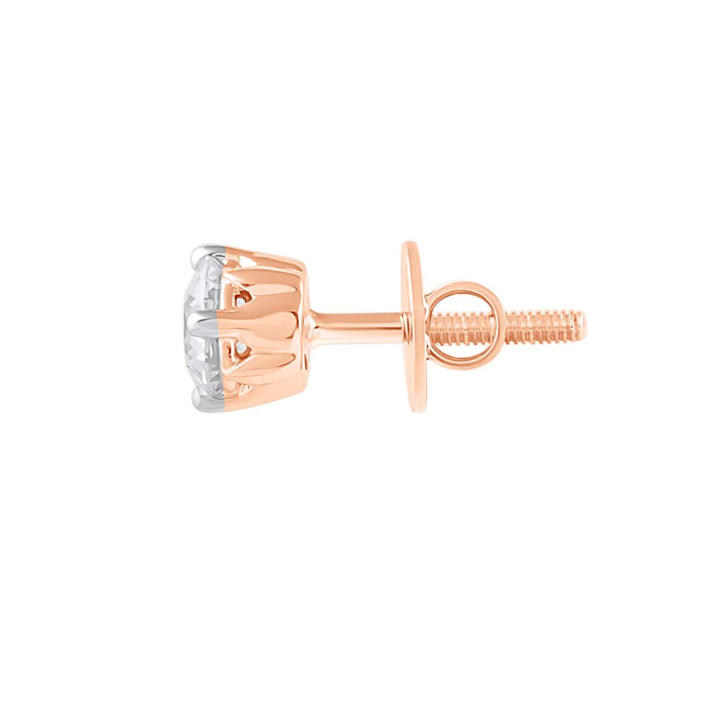 Gracious Rose Gold and Diamond Studs-Earrings-YER24I05-A300X0B
