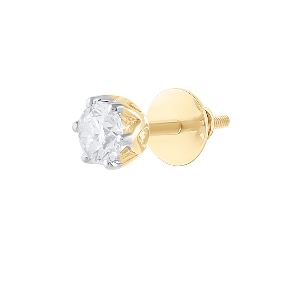 Shining 18KT Yellow Gold Studs-Earrings-YER24I07-D400R0B