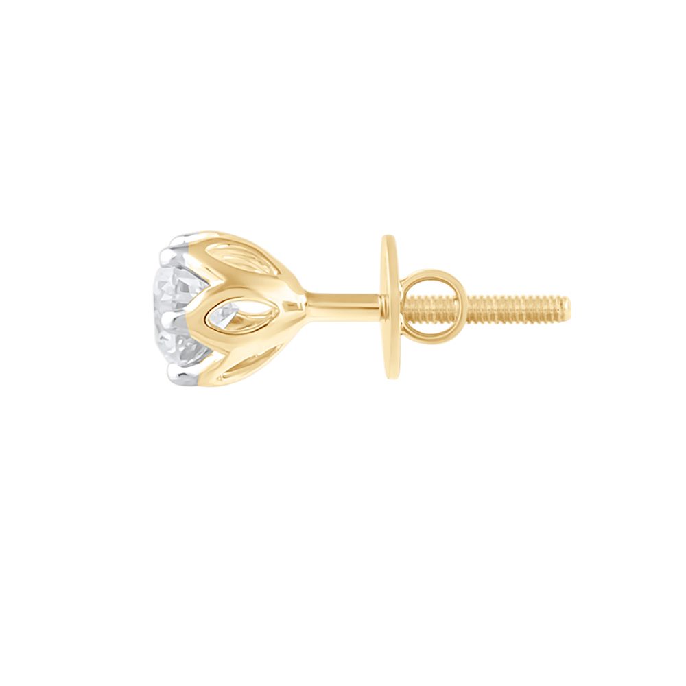 Shining 18KT Yellow Gold Studs-Earrings-YER24I07-D400R0B