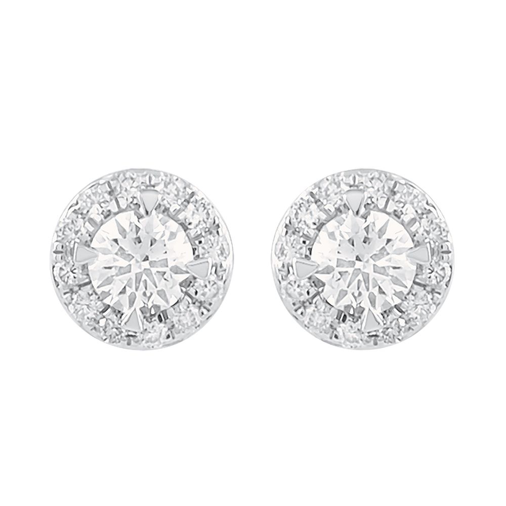 Spiral 18Kt Yellow Gold and Diamond Studs-Earrings-YER24I04-D400R0B