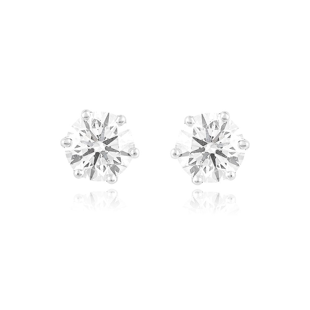 Elegant Timeless Solitaire Earrings-Earrings-YER25I05-D300R3B