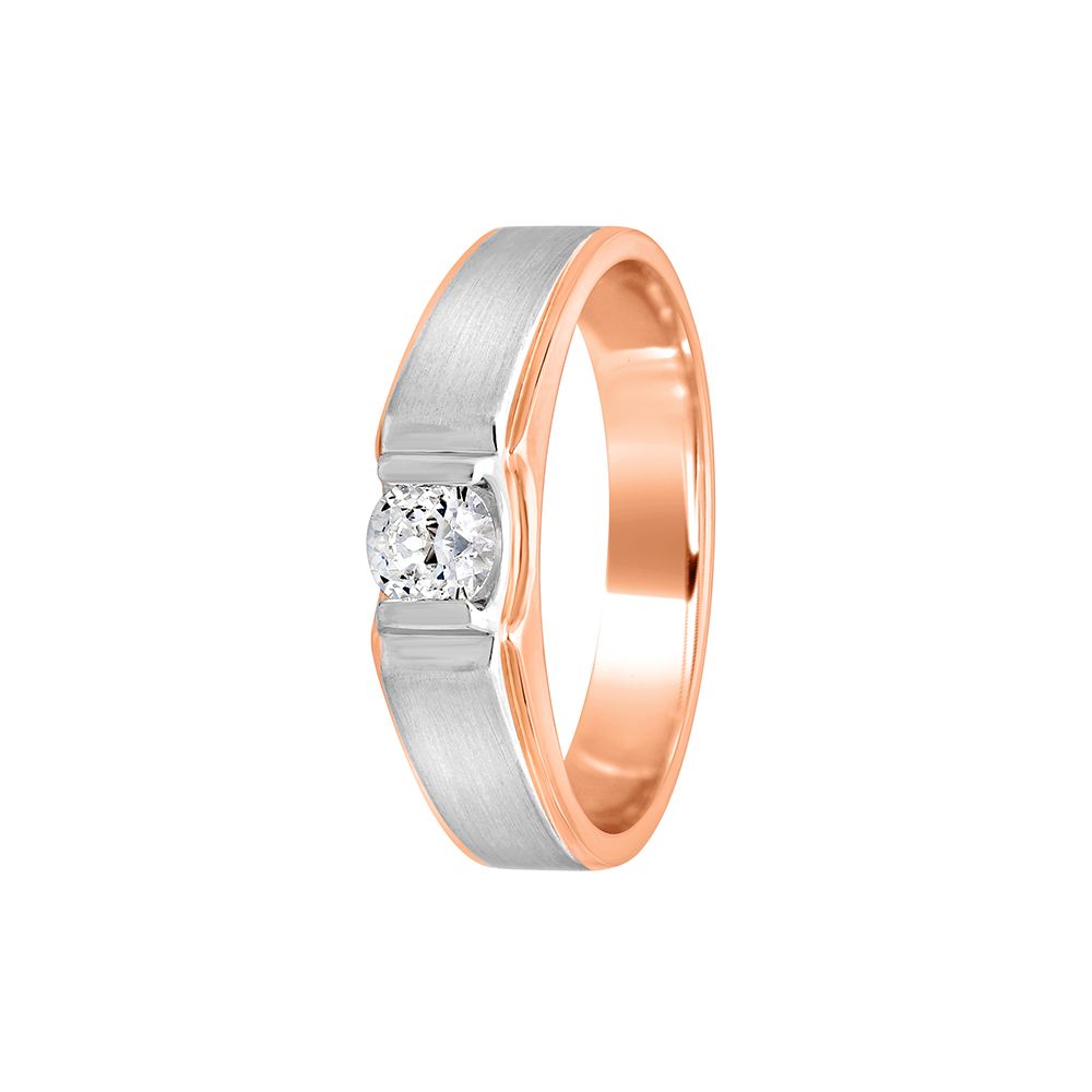 Exquisite Diamond Mens Solitaire Ring-Rings-YMR20005